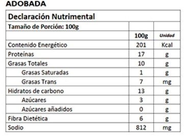 "Adobada" Soya tipo carne adobada 250grs